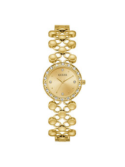 Guess - Women Bejewelled Gold Dial Analog Watch - U1425L2M (M)