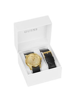 Guess - Men Box Sets Gold Dial Analog Watch - U1436G1M (M)