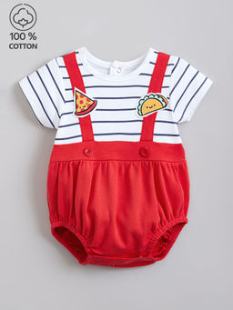 Hopscotch - Red Cotton Applique Onesie