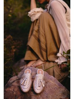 Vanilla Moon - Ozzy Slip On Flats Mules - Rose Gold