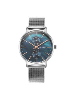 Titan - Workwear Slimline 95143SM01 Navy Blue Dial Analog Watch for Women