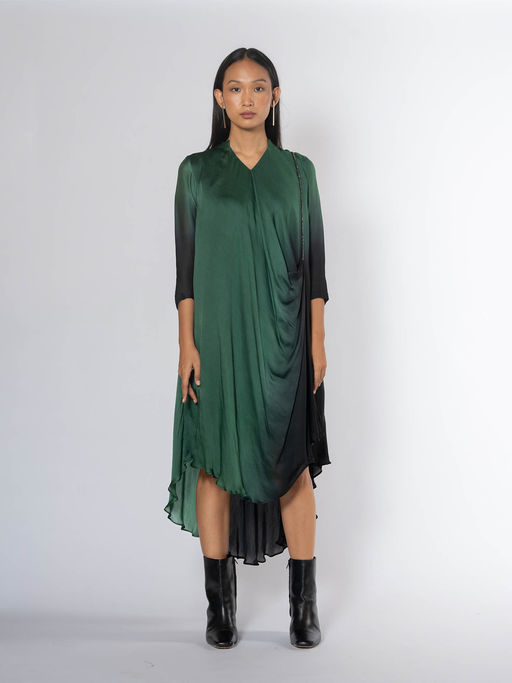 Buy The Burnt Toast Green Midi Dress (XS) Online