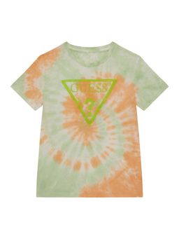 Guess - Boys Green Cotton Blend Round Neck T-Shirt