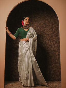 Eternity by Sakshi - Green Leafy Stitched Blouse