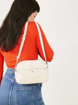 Accessorize London - Womens Cream Abby Camera Bag