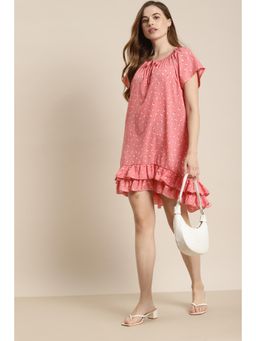 Qurvii - Pink Floral Dress