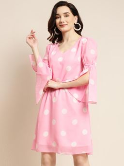 Qurvii - Polka Dot A Line Dress