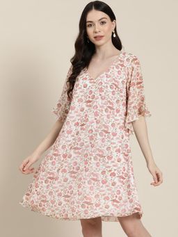 Qurvii - Pink A Line Dress