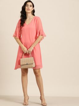 Qurvii - Georgette A-Line Dress