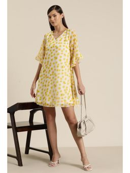 Qurvii - White Floral Dress