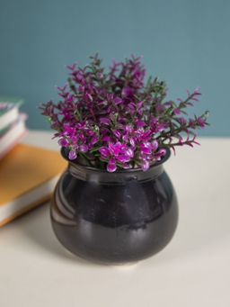 Voncasa - Flower with Pot - Black