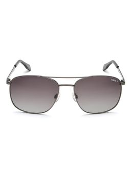 IDEE - Green Gradient Lens Square Sunglass Full Rim Shiny Dark Gun Frame (57)