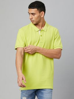 Club York - Men Solid Lime T-shirt