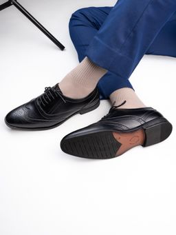 Alberto Torresi - Solid Black Formal Brogues