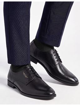 Alberto Torresi - Solid Black Lace Up Formal Shoes
