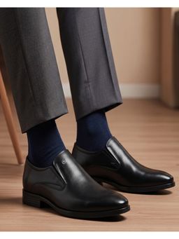 Alberto Torresi - Synthetic Black Slipon Formal Shoes- Black