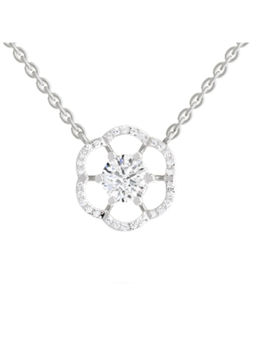 Sparkles - Lab Grown Diamond Floral Pendant 14KT 1.15ct Silver