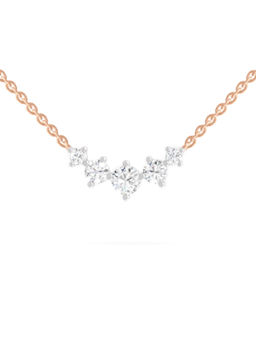 Sparkles - Lab Grown Diamond 5 Stone Pendant 14KT 1.31ct Rose Gold