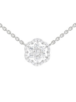 Sparkles - Lab Grown Diamond Floral Pendant 14KT 0.98ct Silver