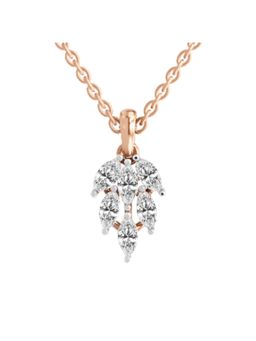 Sparkles - Lab Grown Diamond 14KT 1.02ct Leaf Pendant Rose Gold