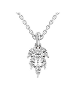 Sparkles - Lab Grown Diamond 14KT 1.02ct Leaf Pendant Silver