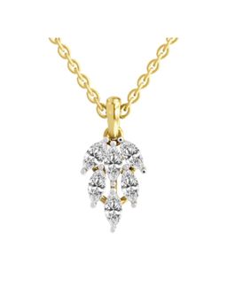 Sparkles - Lab Grown Diamond 14KT 1.02ct Leaf Pendant Yellow Gold