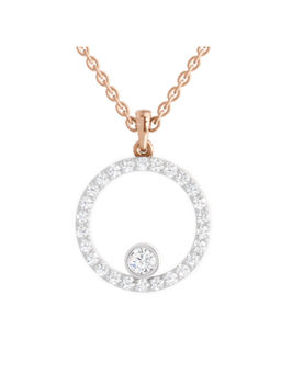 Sparkles - Lab Grown Diamond 14KT 1ct Round Pendant Rose Gold