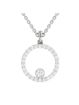Sparkles - Lab Grown Diamond 14KT 1ct Round Pendant Silver