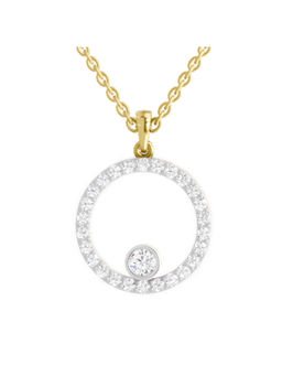 Sparkles - Lab Grown Diamond 14KT 1ct Round Pendant Yellow Gold