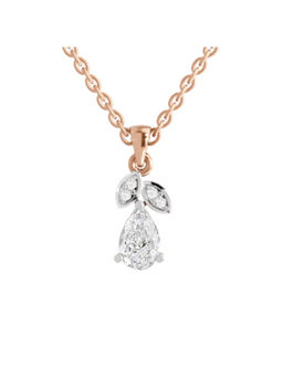 Sparkles - Floral Lab Grown Diamonds Pendant 0.84 Ct 14K Rose Gold