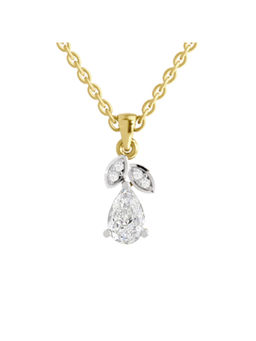 Sparkles - Floral Lab Grown Diamonds Pendant 0.84 Ct 14K Yellow Gold
