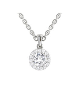 Sparkles - Round Lab Grown Diamonds Pendant 0.65 Ct 14K Silver
