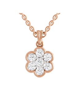 Sparkles - Lab Grown Diamond 14KT 0.95ct Floral Pendant Rose Gold
