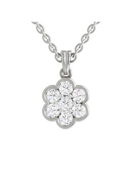 Sparkles - Lab Grown Diamond 14KT 0.95ct Floral Pendant Silver