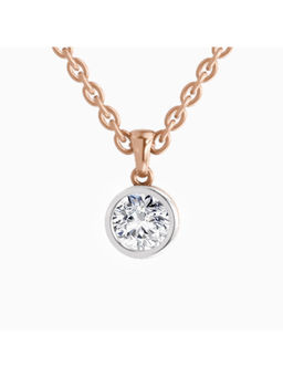 Sparkles - 1 Lab Grown Diamon Pendant 0.5 Ct 14K Rose Gold