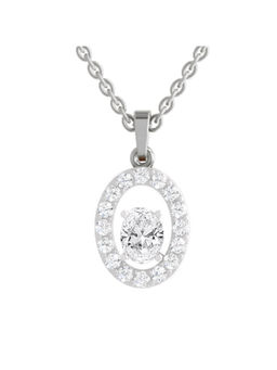 Sparkles - Lab Grown Diamond 14KT 1.41ct Oval Pendant Silver