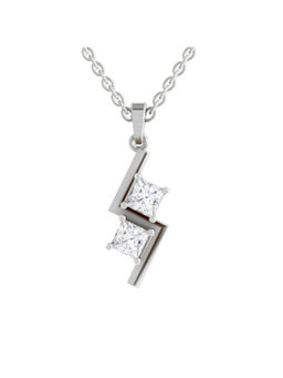 Sparkles - Lab Grown Diamond 14KT 1ct Z Pendant Silver