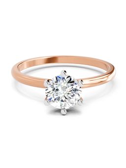 Sparkles - Solitaire Lab Grown Diamonds Ring 0.75 Ct 14Kt Rose Gold