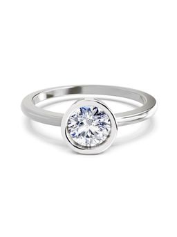 Sparkles - Solitaire Lab Grown Diamonds Ring 0.75 Ct 14Kt Silver