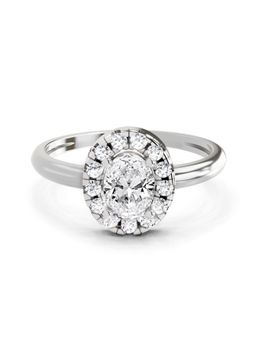 Sparkles - Oval Lab Grown Diamonds Ring 0.75 Ct 14Kt Silver
