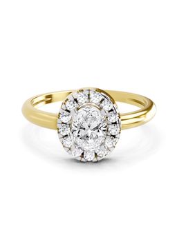 Sparkles - Oval Lab Grown Diamonds Ring 0.75 Ct 14Kt Yellow Gold