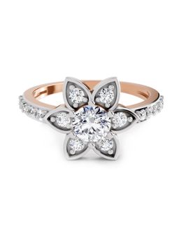 Sparkles - Floral Lab Grown Diamonds Ring 0.84 Ct 14Kt Rose Gold