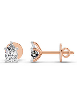 Sparkles - Pear Lab Grown Diamond Earring 0.46 Ct 14K Rose Gold