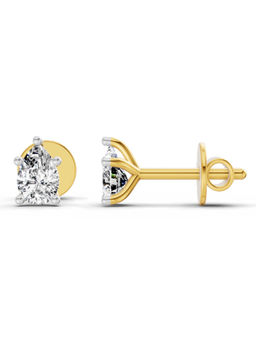 Sparkles - Pear Lab Grown Diamond Earring 0.46 Ct 14K Yellow Gold