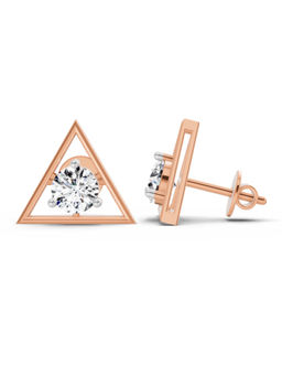Sparkles - Lab Grown Diamond 14KT 1ct Trinity Earring Rose Gold