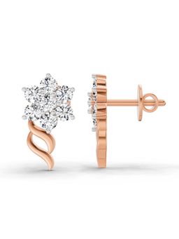 Sparkles - Lab Grown Diamond 14KT 0.97ct Floral Earring Rose Gold