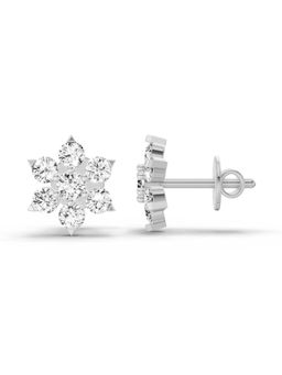 Sparkles - Lab Grown Diamond 14KT 0.98ct Floral Earring Silver