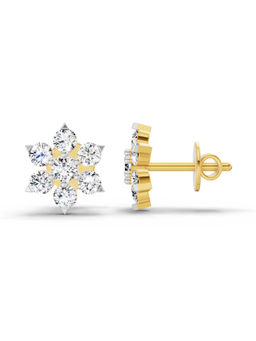 Sparkles - Lab Grown Diamond 14KT 0.98ct Floral Earring Yellow Gold