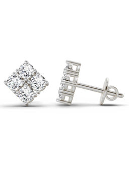 Sparkles - Square Lab Grown Diamonds Earring 0.85 Ct 14K Silver