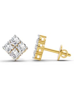 Sparkles - Square Lab Grown Diamonds Earring 0.85 Ct 14K Yellow Gold